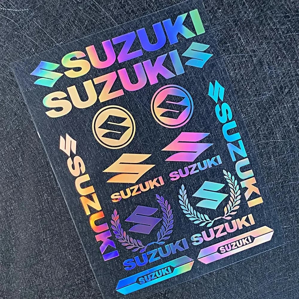 Adesivi Decorativi Personalizzati per Moto Suzuki, Adesivi Creativi Impermeabili Modificati per Carrozzeria e Casco, Antiurto