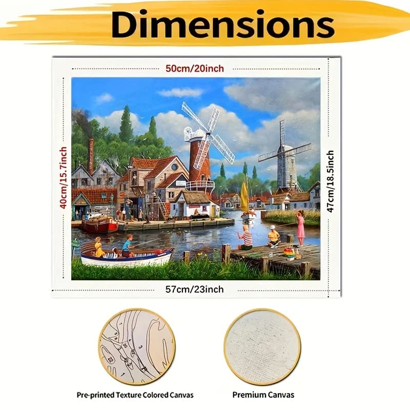 1pc Adult Number Painting Kit for Professional Art Use, Artistic Gift, Paint by Numbers - Includes Acrylic Paints, Canvas, 3pcs