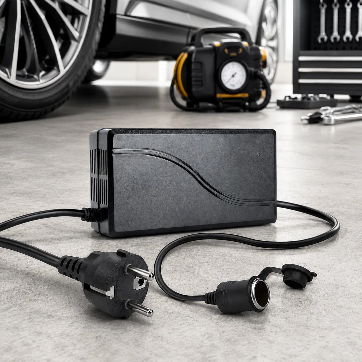 AC to DC Converter 100-240V to 12V 20A 250W Car Cigarette Lighter Power Supply Adapter for Tire Inflator Car Fridge