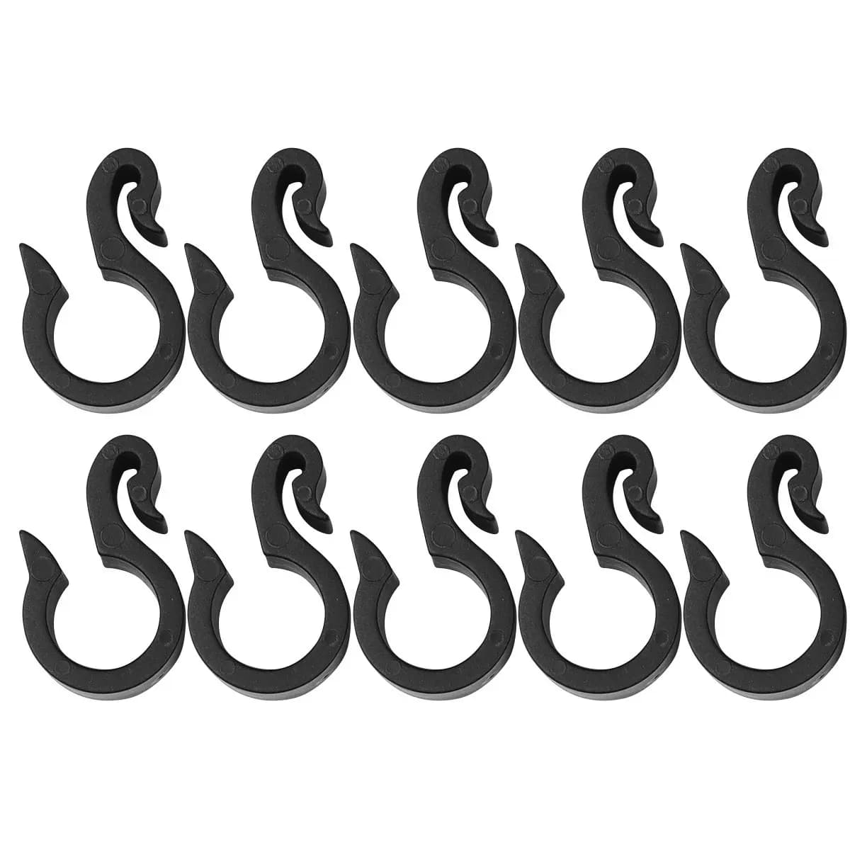 50 Pezzi Morsetti a U Neri in PVC per Tubi Irrigazione a Goccia, Clip per Tubi da Giardino, Fissaggi per Impianti Idrici