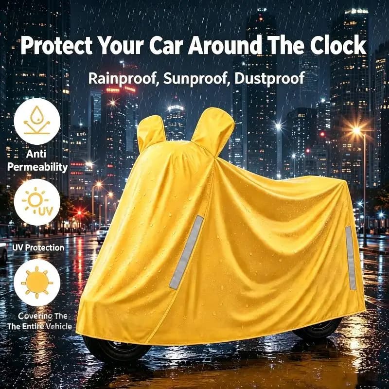 Oxford Fabric Motorcycle Cover Sun Rain Dust Protection with Mirror Covers Waterproof for Road Motorbike Parking