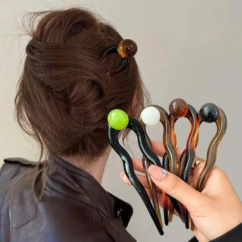 New minimalist retro pearl-shaped fork for women, high-end, fresh, elegant, versatile and exclusive for commuting