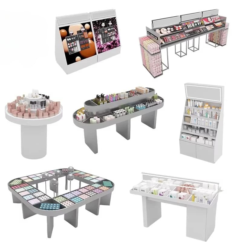 Exhibitor for cosmetic samples, skin care products, furniture for tricks, Zhongdao shelves, counter, foundation display and masks