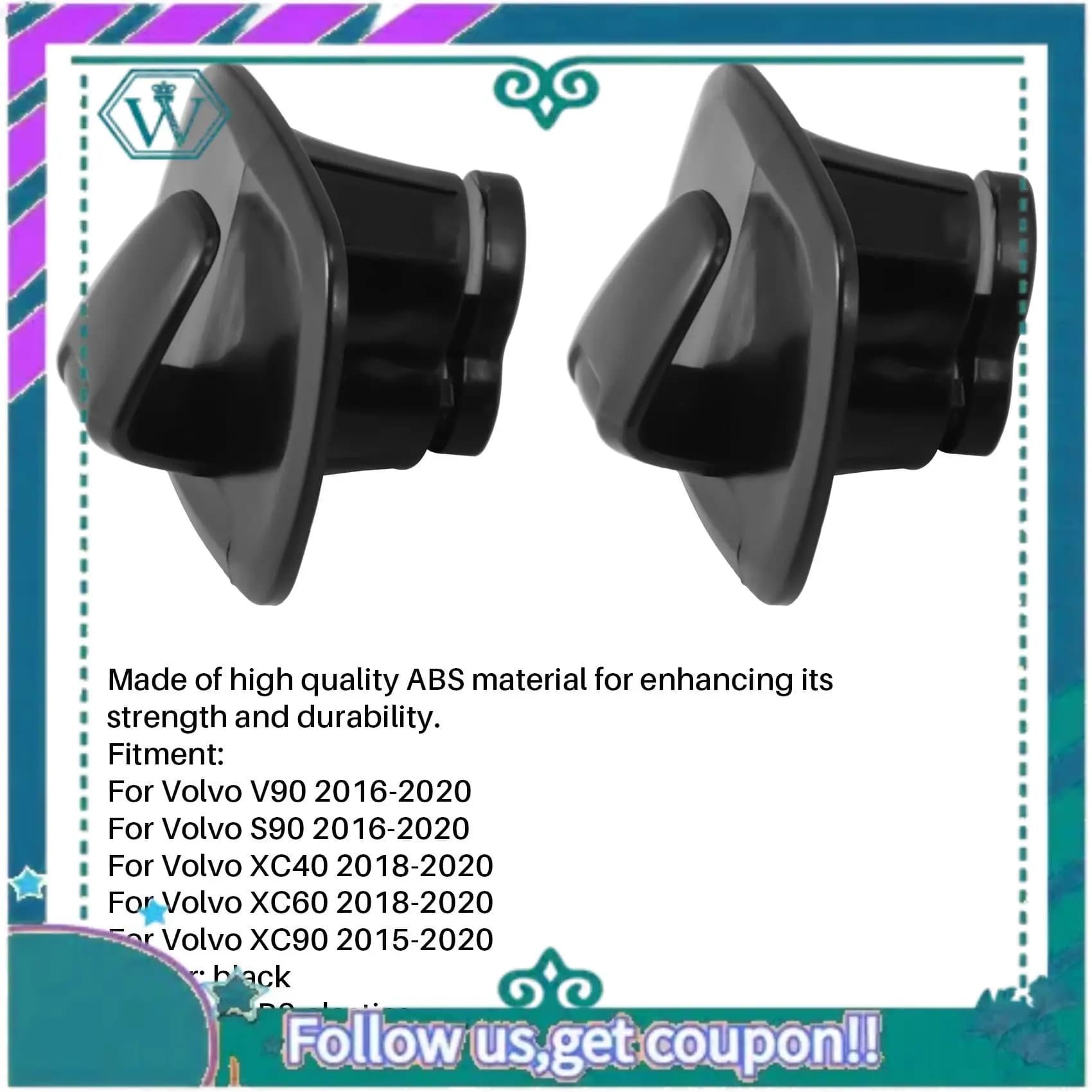 AA92-2 Pz Auto ABS Interni Ganci per Tetto Appendiabiti Gancio Trim Per Volvo V90 S90 XC40 XC60 XC90 2015-2020