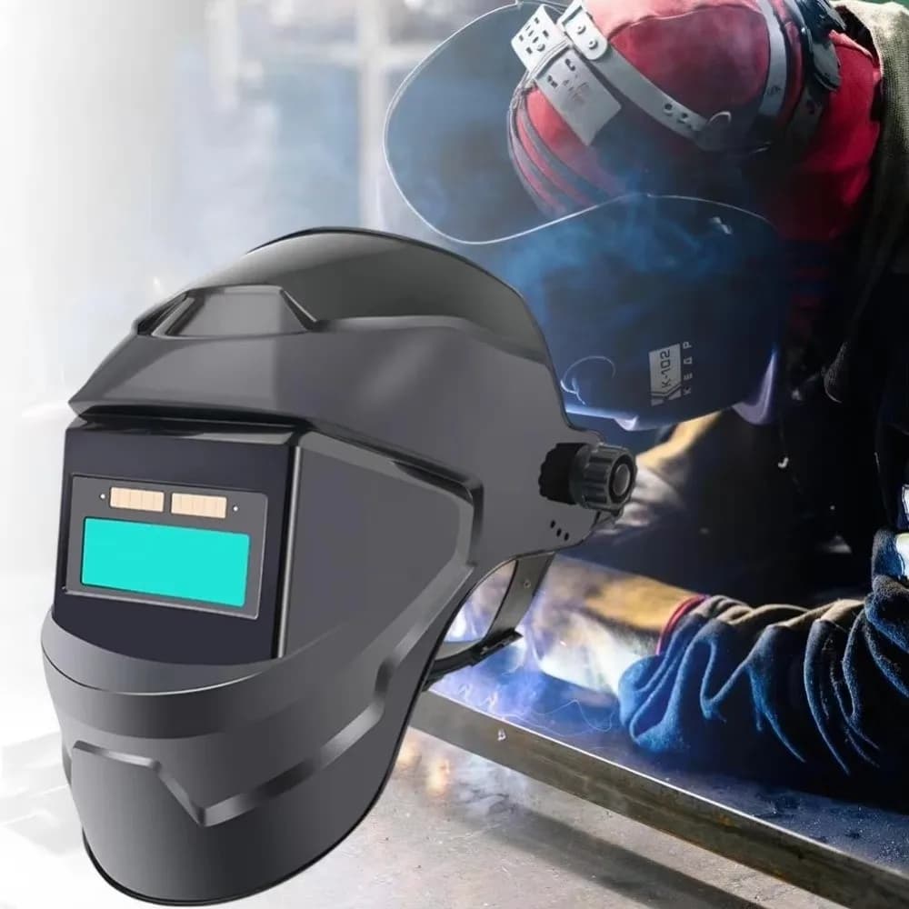 Electrical Welding Caps with Automatic Darkening Large Vision Screen Variable Light Adjustment Welding Mask Heat Resistant Protection