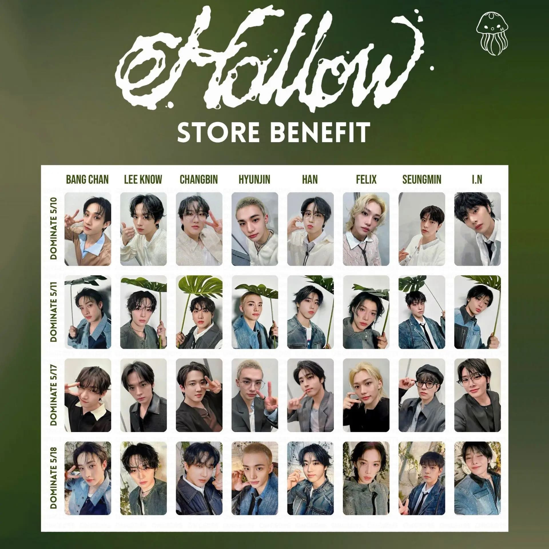 8 pz. StrayKids SKZ Album Hollow Shizuoka Venue Exclusive Photocards Bang Chan Hyunjin Felix Lee Know Kpop Fan Collezionabili Carte
