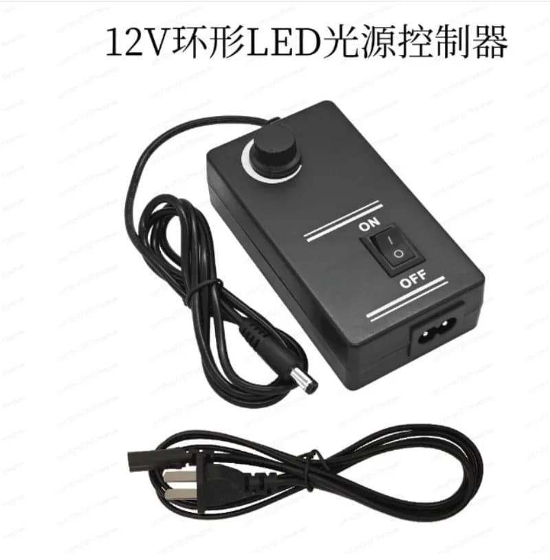 Sorgente luminosa per microscopio Sorgente luminosa Diodo 12V Perlina lampada LED, controller di alimentazione lampada ad anello