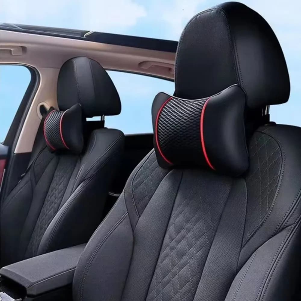 1 pezzo ​ Supporto in memory foam ​ Cuscino per collo per auto ​ Tessuto lavorato a maglia double face ​ ​ Cuscino del sedile universale ​ Protezione per il supporto della testa da viaggio