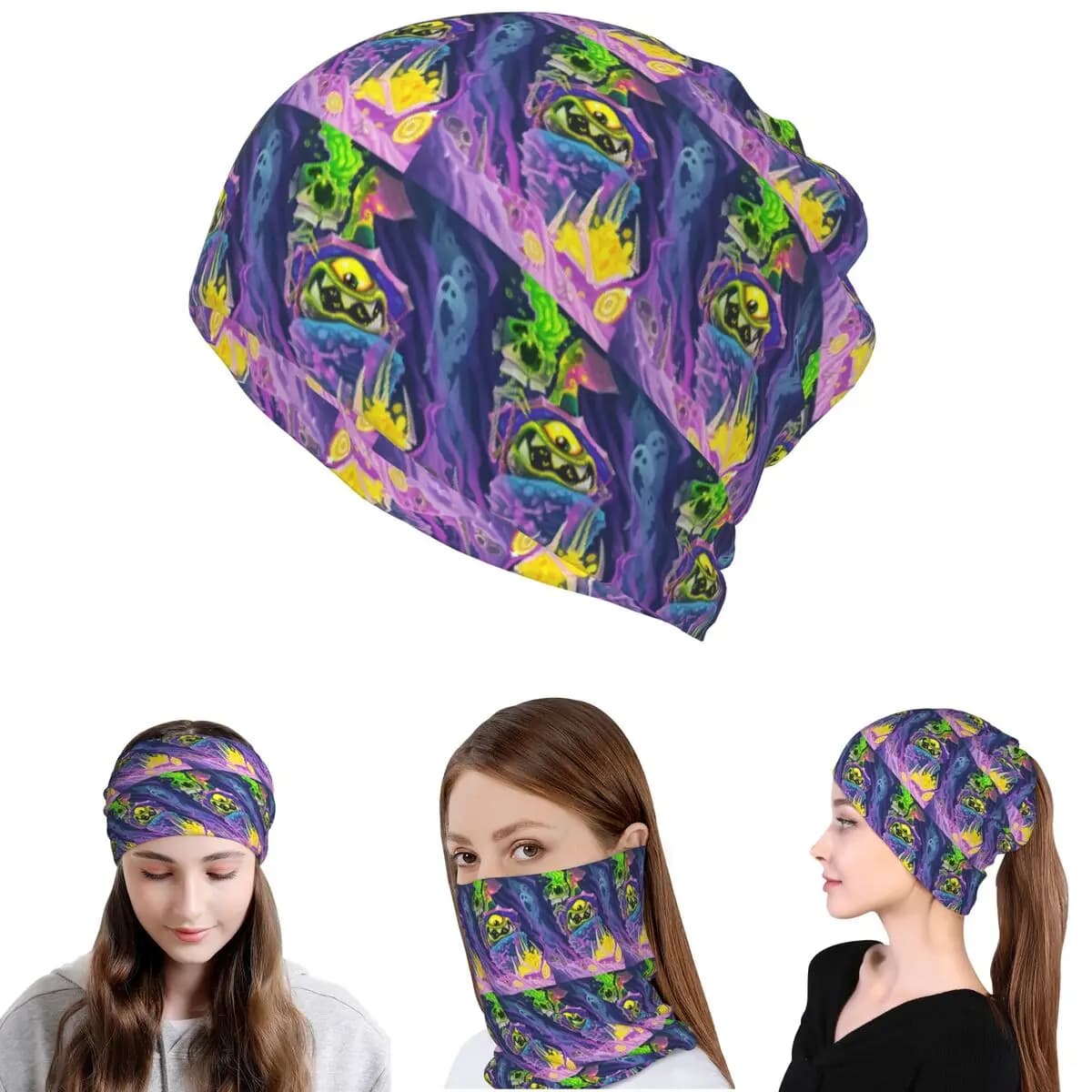 Cartoon Games Rayman Legends Bandana Copricollo Maschera Sciarpa Sciarpa multiuso per ciclismo Berretto Unisex Antivento per adulti