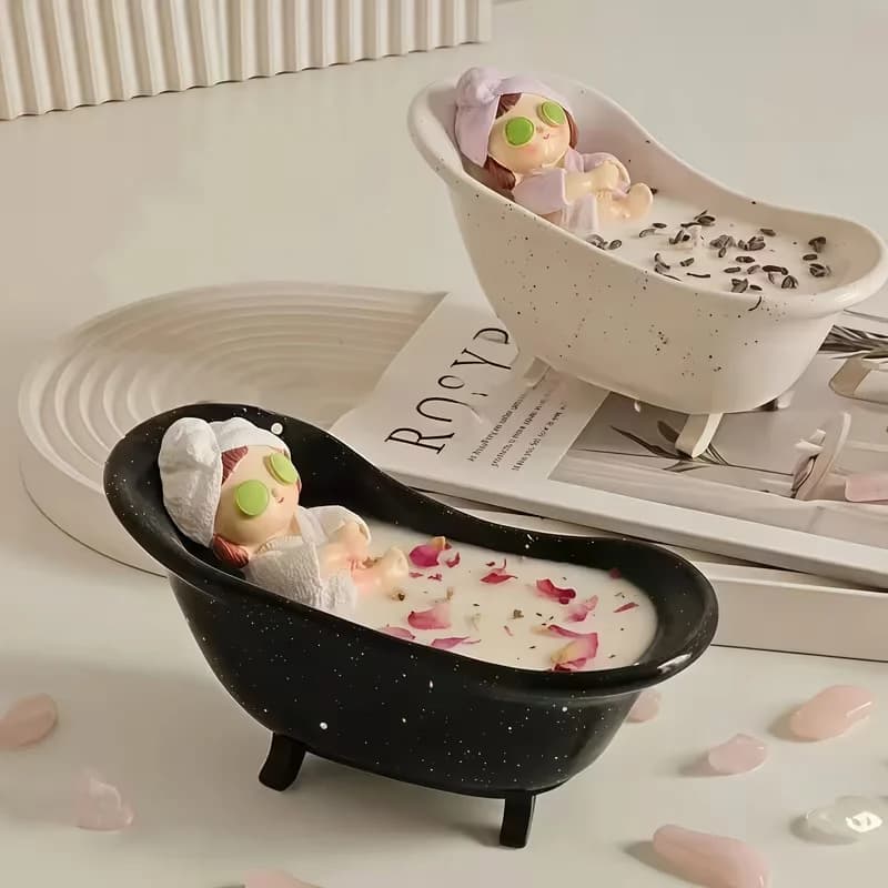 Stampo in Silicone per Vasca da Bagno, Stampo in Resina per Decorazioni, Stampo in Silicone per Scatole Portaoggetti e Portacandele, Stampo per Colata in Resina Epossidica Fai-da-Te