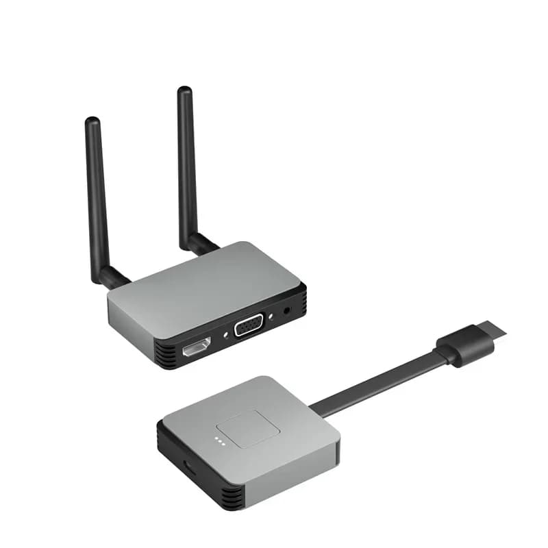 Proiettore TV wireless HDMI per aziende, proiezione dello schermo del laptop, senza cavi, senza driver, dispositivo con mirroring dello schermo fino a 50 metri.