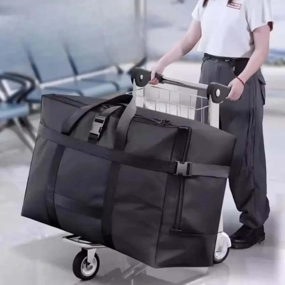 Fashion Large Capacity Travel Duffle Bag Waterproof Oxford Travel Luggage Bag Sports Handheld Folding Messenger Bag Men