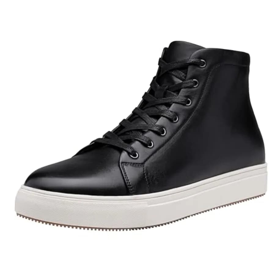 Scarpe Casual da Uomo Jousen, Sneakers di Moda in Pelle Premium con Tomaia Alta, Stivali Eleganti per Uomo