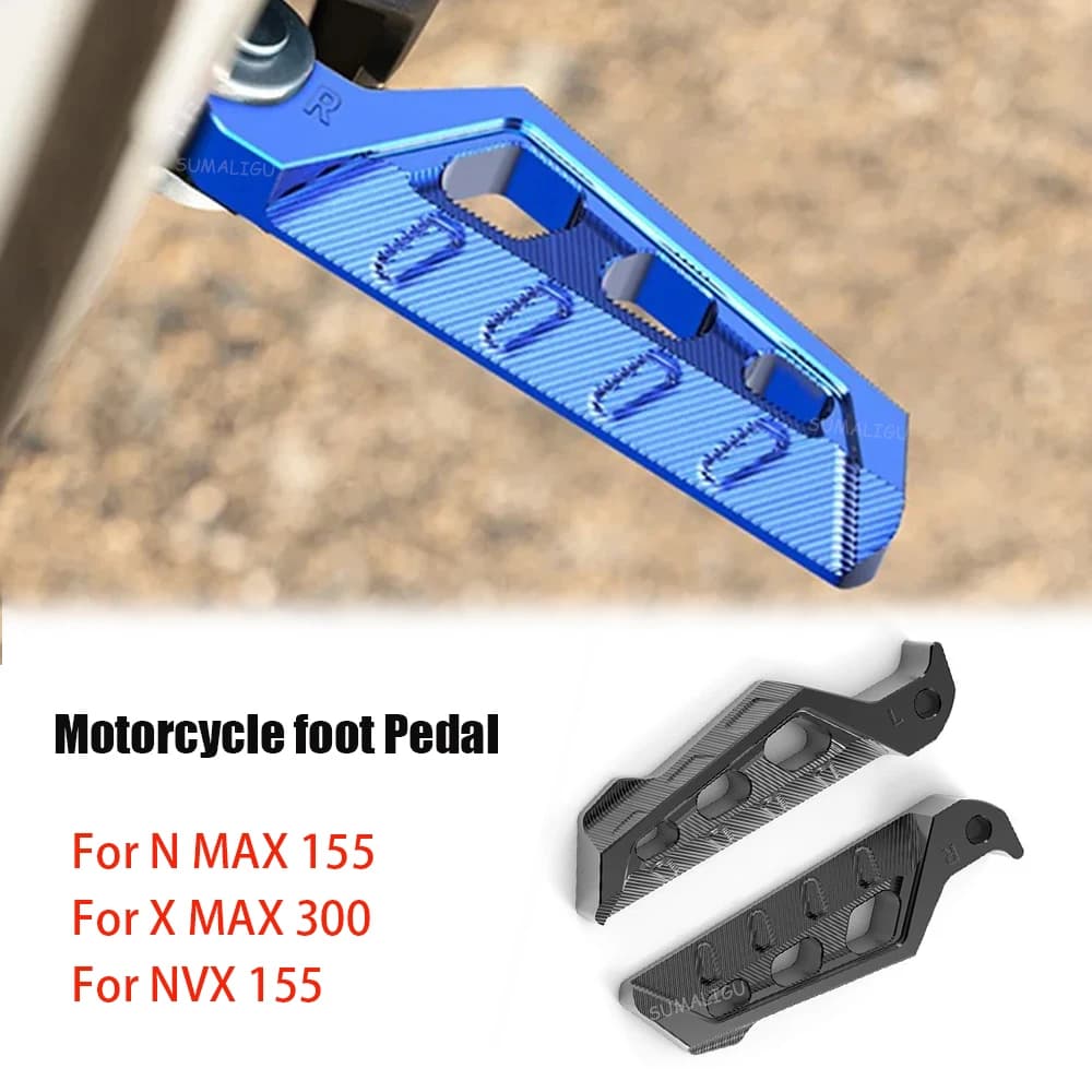 Accessori Moto per Yamaha N MAX155/X MAX300/NVX155 2026, 2 Pezzi Pedane Passeggero in Lega di Alluminio