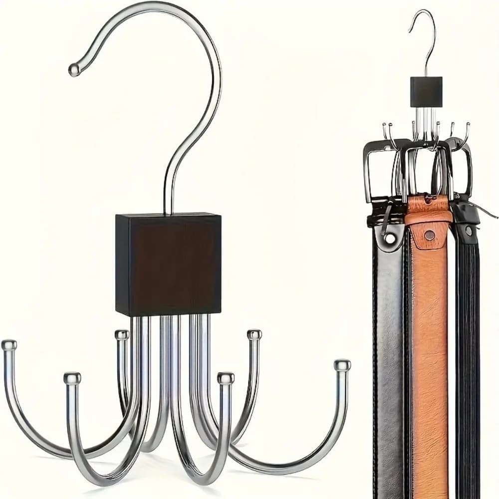 1Piece Multifunctional Hook, Multi Claw Bag Storage Hook, Tie Metal Storage Suitable for Scarves, Belts, Home Storage