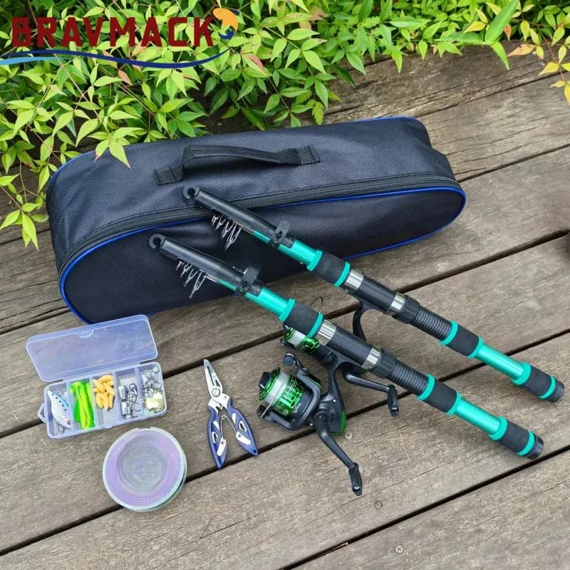 BRAVMACK Combined multifunctional fishing pliers for fishing rod and reel included with bag for equipment and leg accessories