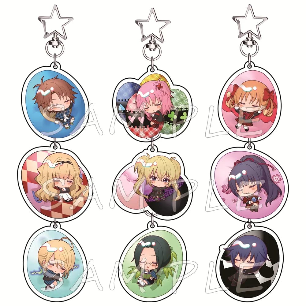 Shugo Chara! Sleeping Egg 6cm Acrylic Keychain Classic Magical Girl Anime Bag Charm Car Key Ring Otaku Fans Collectible Gift