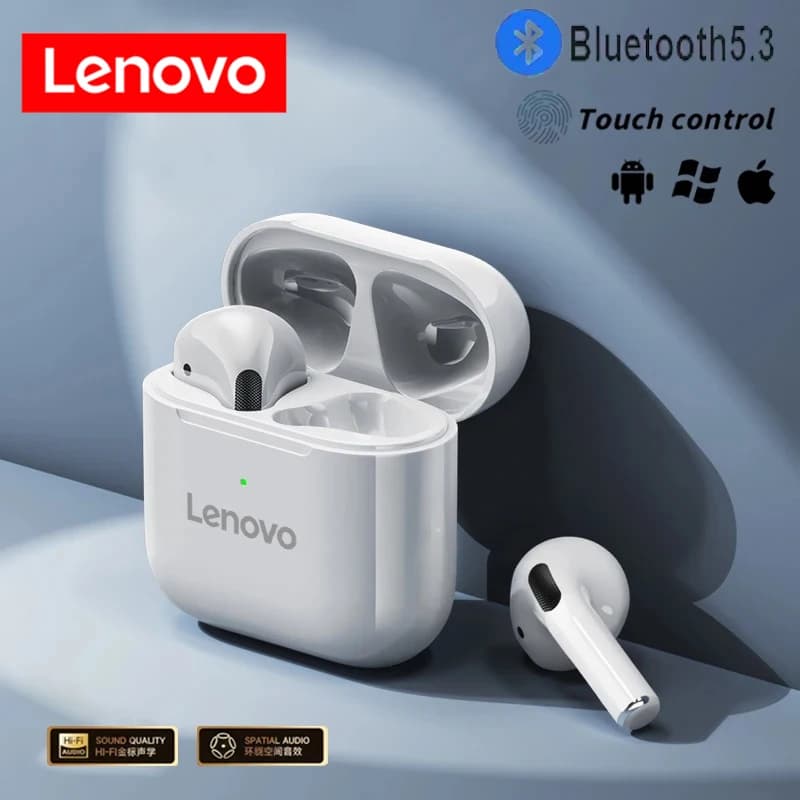 Auricolari wireless originali Lenovo Pro4 TWS, cuffie Bluetooth HiFi con riduzione del rumore, auricolari impermeabili per giochi e sport con microfono.
