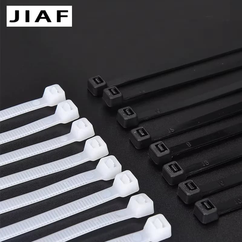 100Pcs New Self Locking Nylon Zip Ties Black Plastic Cable Ties Wire Organizer Fastening Straps 1.9x60mm