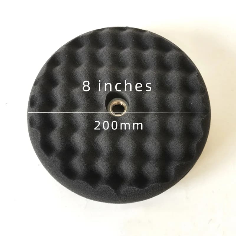Double Sided Wave Polishing Sponge Wheel from 8 inch 5707 White Black 5706 Sponge disc for coarse wax car