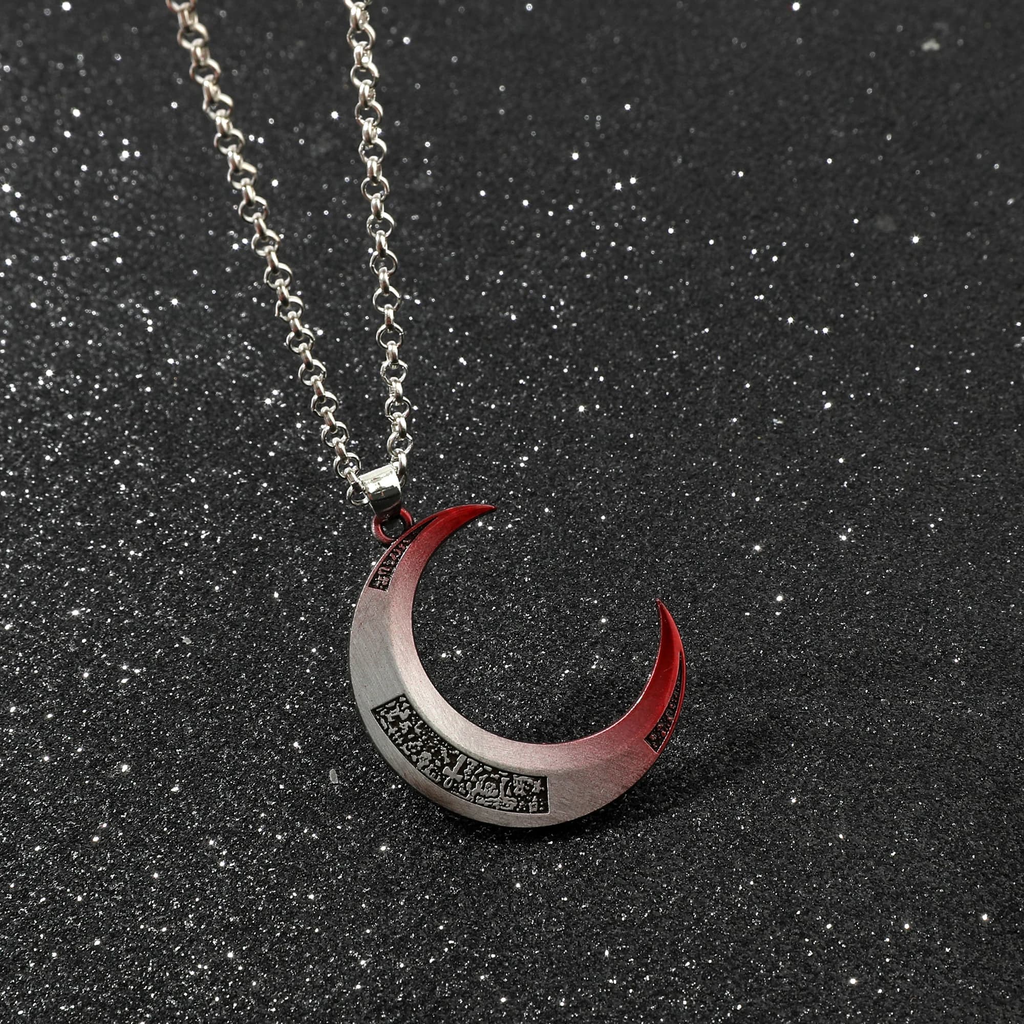Moon Knight Movie Character Necklace Pendant - Personalized Creative Moon-Shaped Unisex Neck Chain Accessory Gift