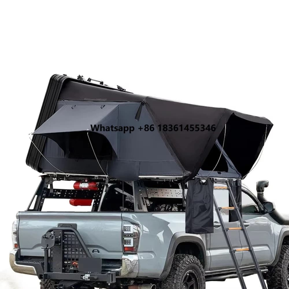 Tenda da Tetto Rigida in Alluminio per 4 Persone, Impermeabile, per Auto, Tenda da Campeggio RTT
