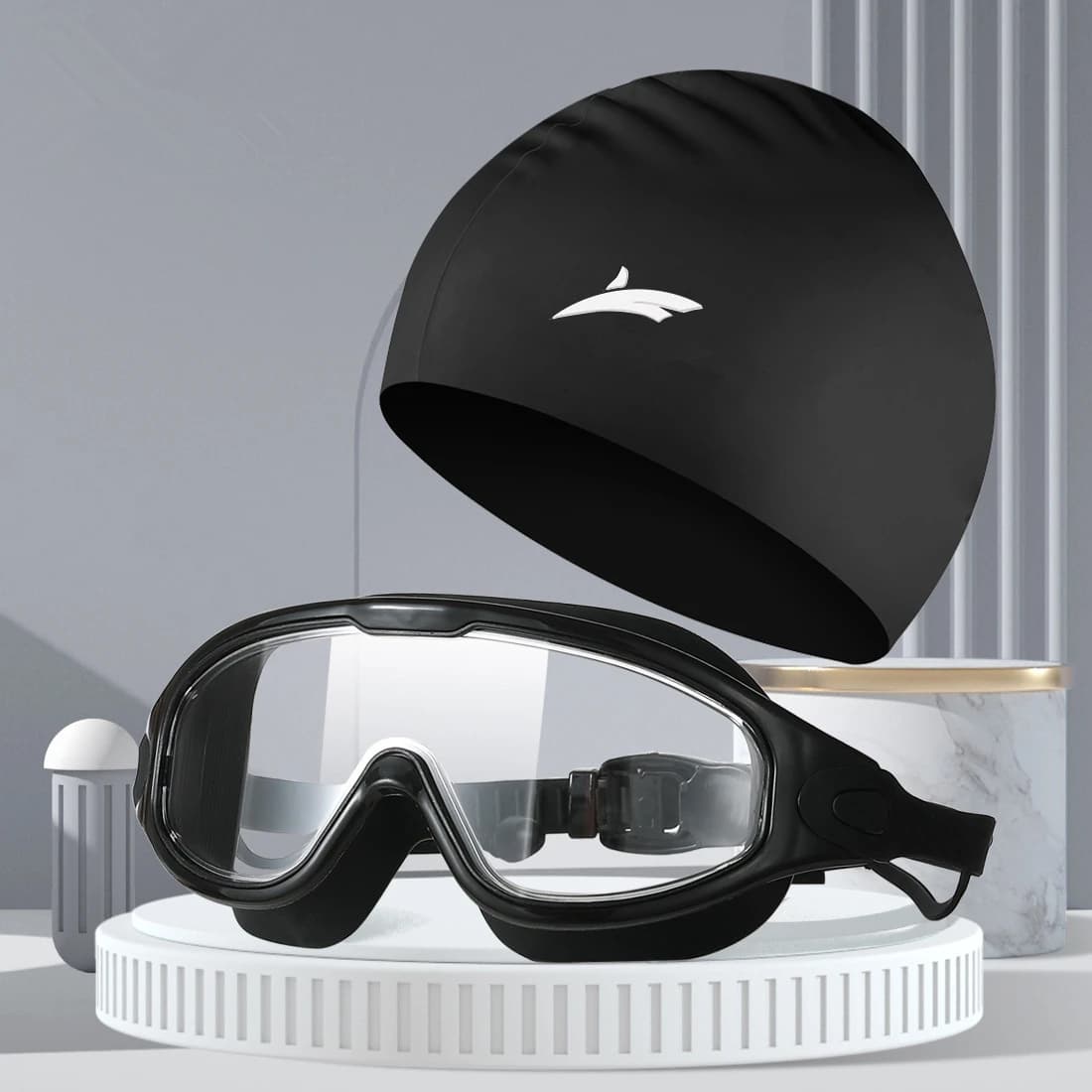 High Definition Swimwear Waterproof Duvet Cover with Swim Mask to Large Frame and Nuoto Headset