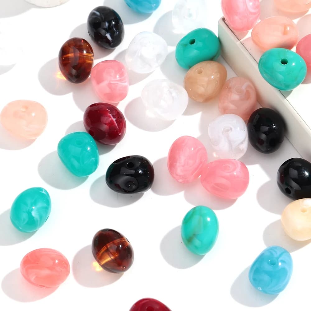 20 pezzi di perline geometriche irregolari in acrilico colorato Boho per la creazione di gioielli, collane, braccialetti, decorazioni fai da te
