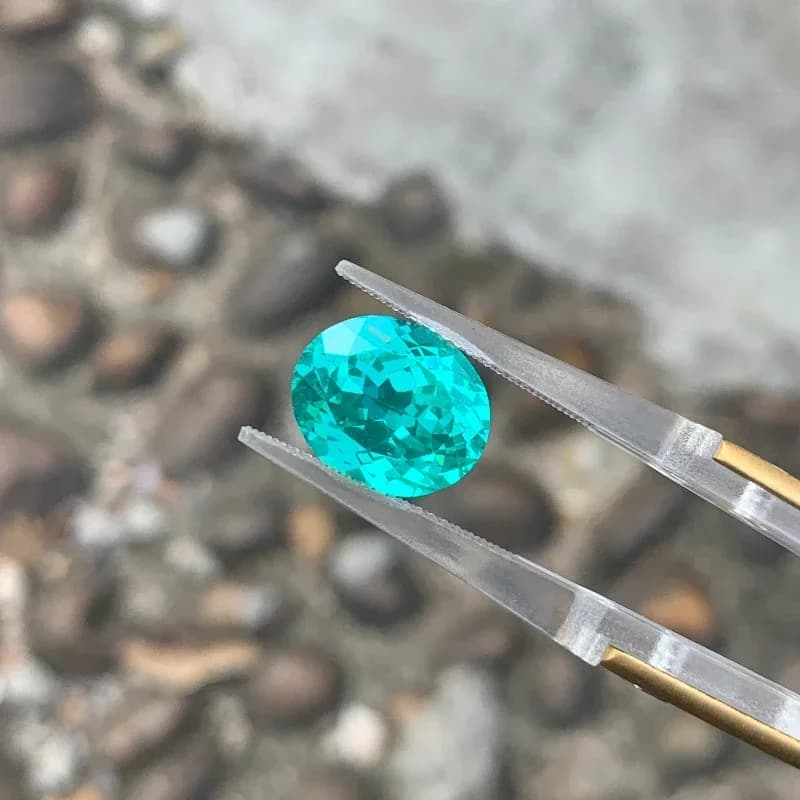 Paraiba Oval Cut Lab Grown Gemstone for DIY Advanced Jewelry Making Inlay Ring Necklace Bracelet Selectable AGL Certificate