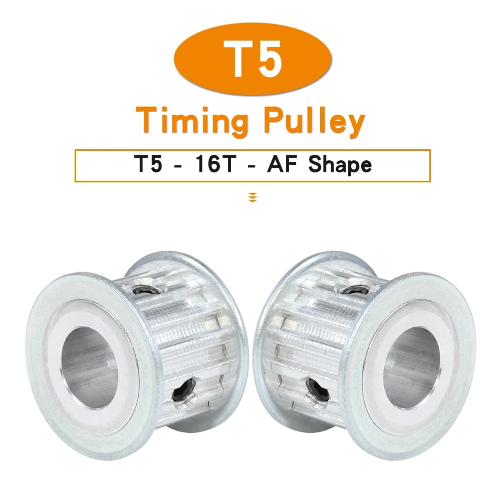 Puleggia T5-16T Diametro 5/6/6.35/7/8/10/12/14 millimetri Dentata Puleggia AF Denti di Forma Passo 5 mm Per T5 Larghezza 10/15 millimetri Cinghia di Distribuzione
