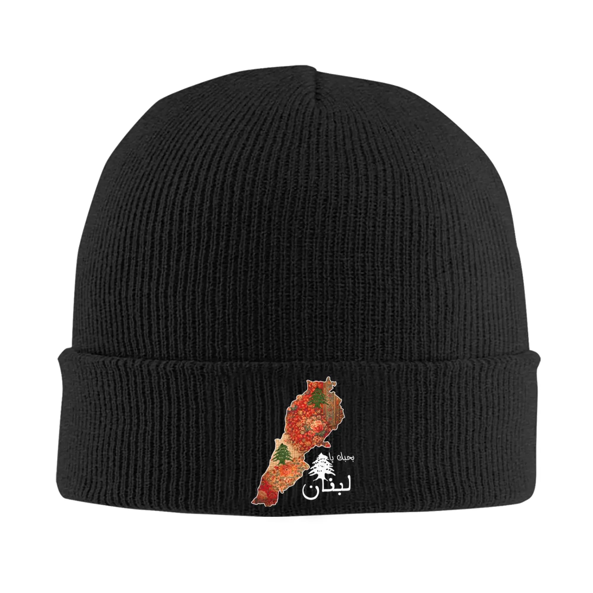 Cappello Lavorato a Maglia con Bandiera e Mappa del Libano, Cedro di Beirut, per Uomo e Donna, Berretto Caldo Autunno-Inverno