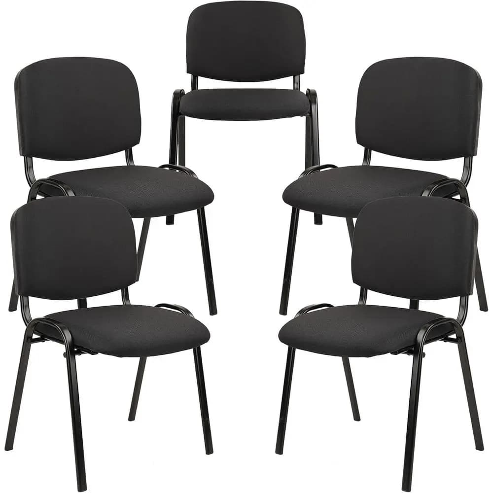 Stackable ArmlnWaiting Room Chairs abric Black Retion Chair Metal with Thickened Seat Back Cushion or Waiting Conerence Room Gt