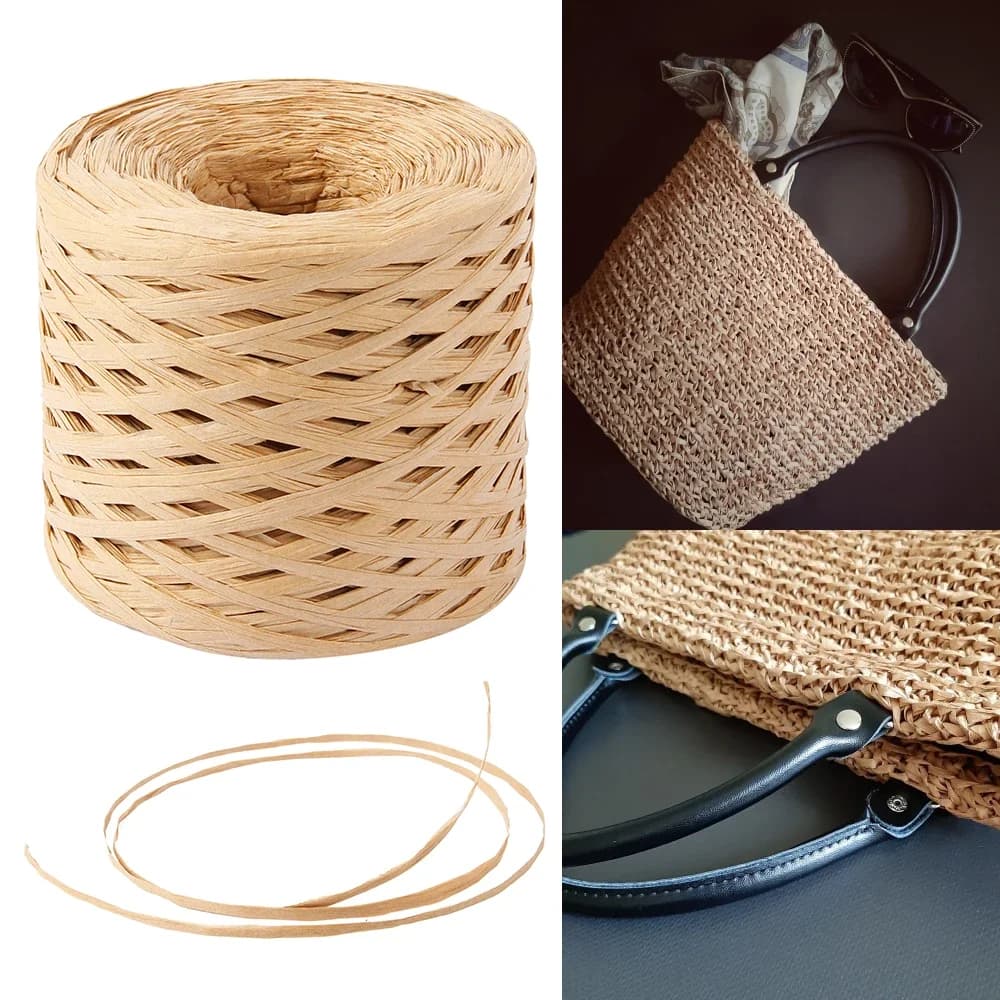200 m/rotolo paper ribbon raffia DIY cable handicraft string rope tool Scrapbook wedding rope packing Easter wrapping crafts