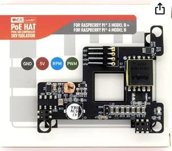 LoveRPi PoE HAT Alimentazione via Ethernet Professionale per Raspberry Pi 4 Modello B e Raspberry Pi 3 Modello B+ Isolato 3KV
