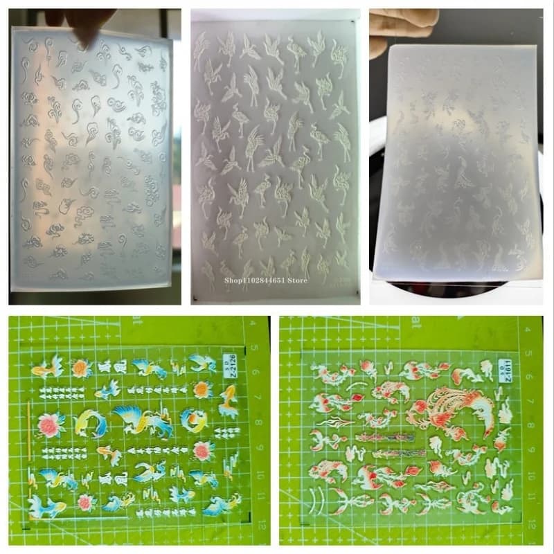 Stampo in silicone trasparente con motivo a nuvola/phorice/grutta/pesce, fatto a mano, fai da te, argilla ultraleggera, ceramica, argilla polimerica, fango