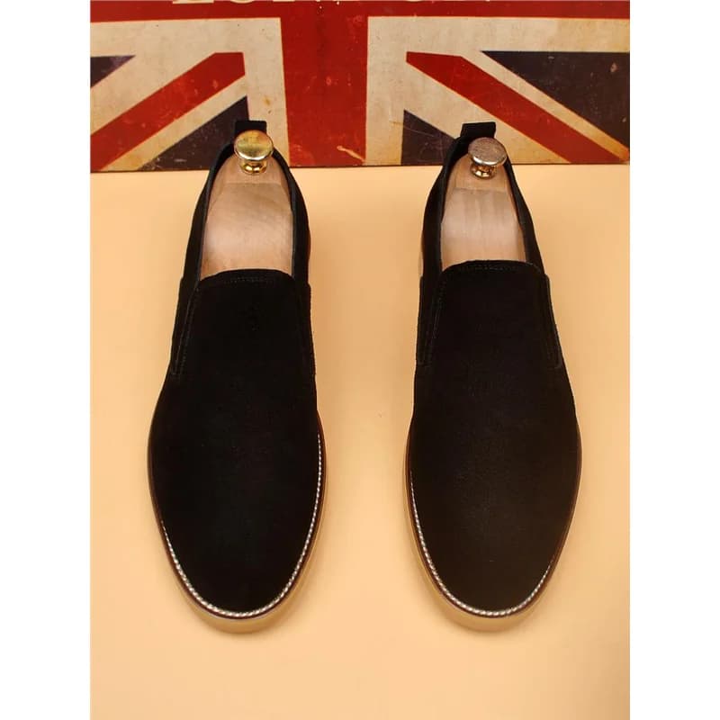 Nuove Scarpe da Uomo in Vera Pelle Stile Britannico Slip-On Mocassini Versatili per Guida e Business Casual