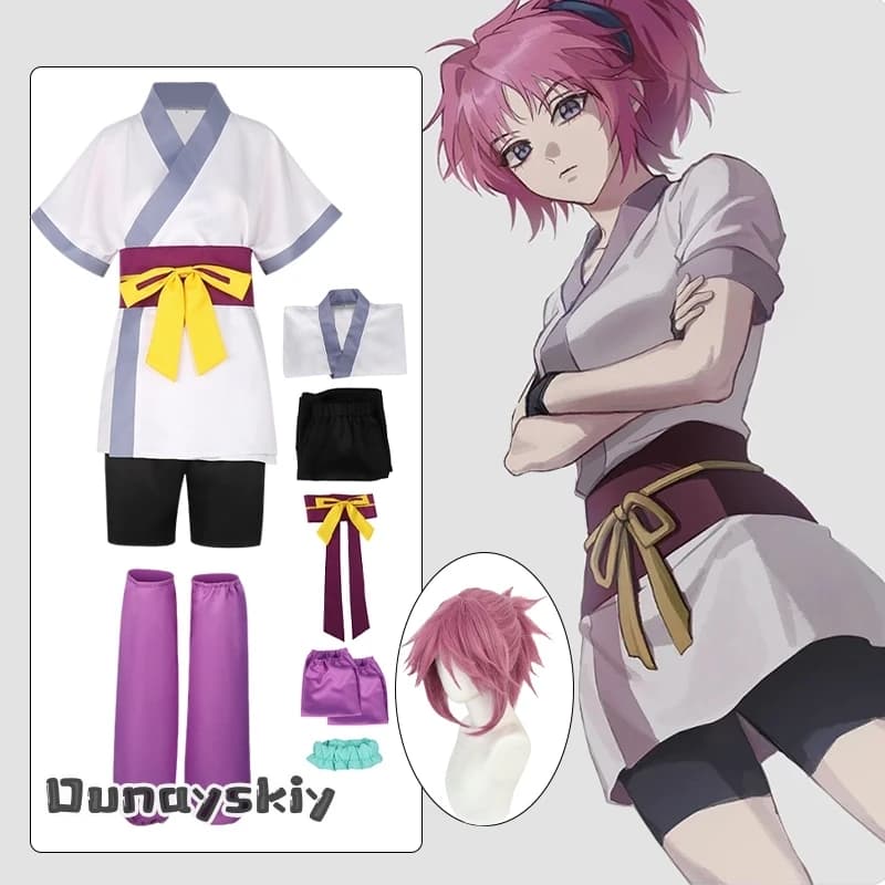 Anime giapponese Donne Machi Cosplay Uniforme Costum Kimono da donna a maniche corte Set Halloween Party Gioco di ruolo Abiti travestimento