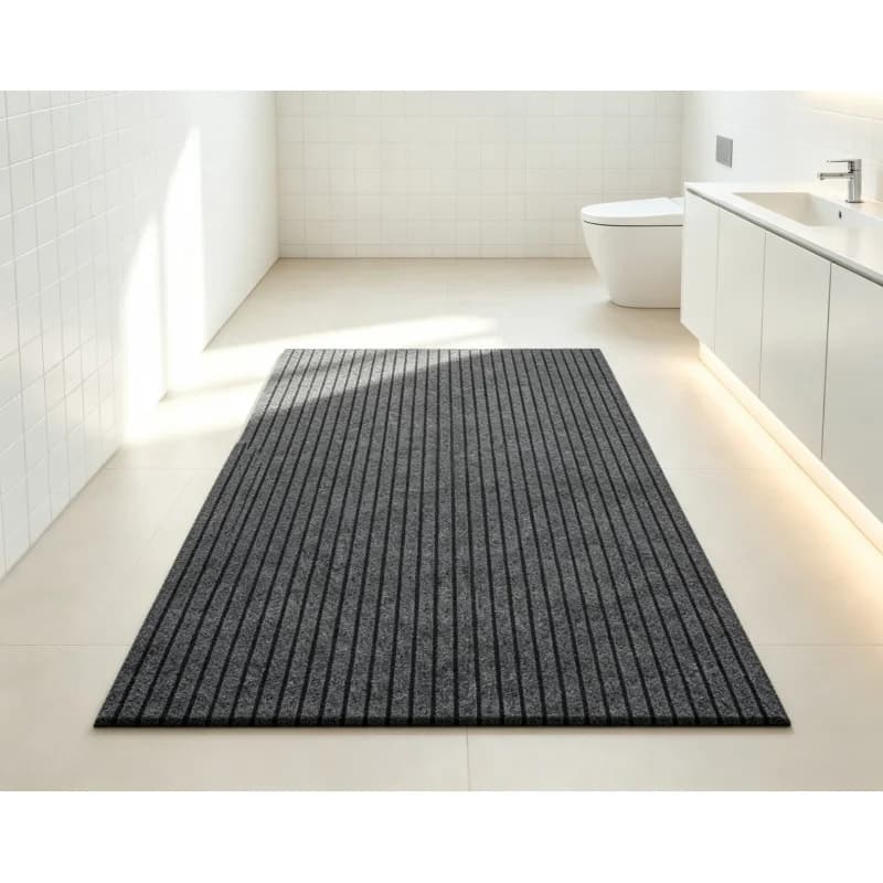 Modern Minimalist Square Floor Mat, Durable Stain Fade Resistant, Non-Slip Rubber Backing, Machine Washable Indoor Outdoor Rug