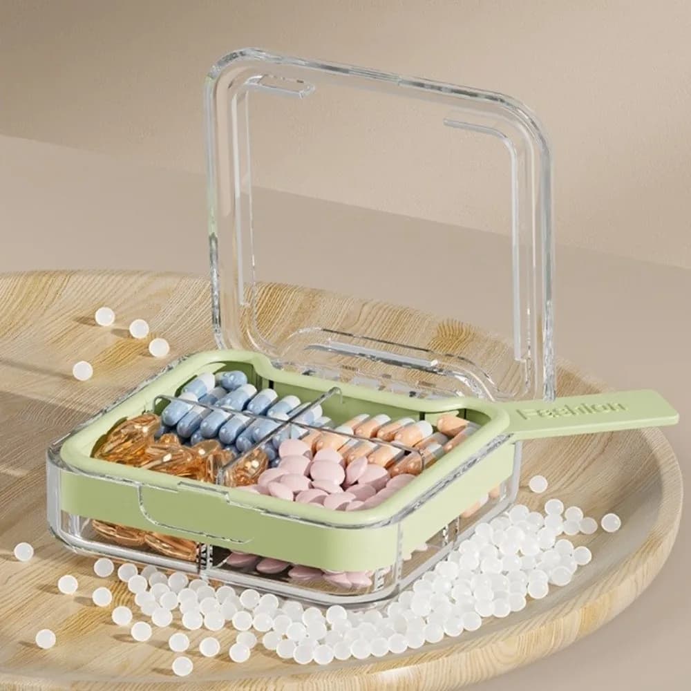 4/7 Grids Pill Box Organizer Sealed Box Leakproof Medicine Storage Case Reusable Food Grade PP Travel Pill Container For Travel