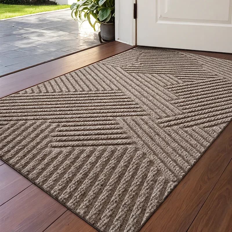 3D Geometric Non-Slip Doormat Professional Entrance Mat - Super Absorbent, Dustproof, Durable & Washable for Home/Office