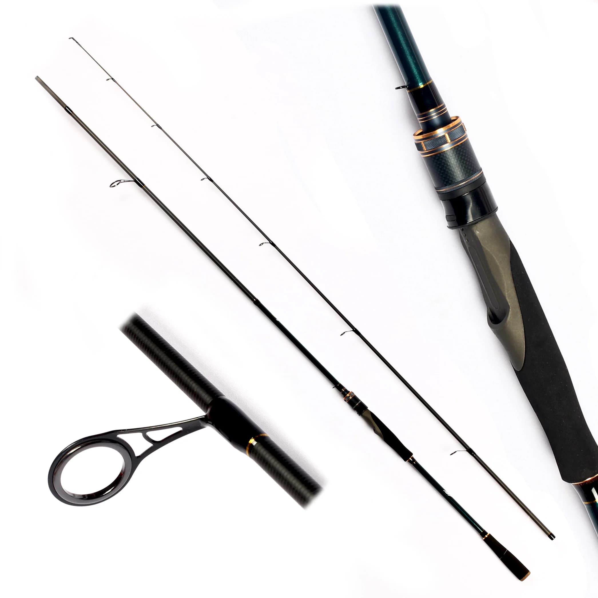 Canna da pesca rotante popolare sportiva eurasiatica 2.1m 2.4m 2.7m Azione media Potenza Canne da spinning in carbonio grezzo in grafite Peso esca 10-30g