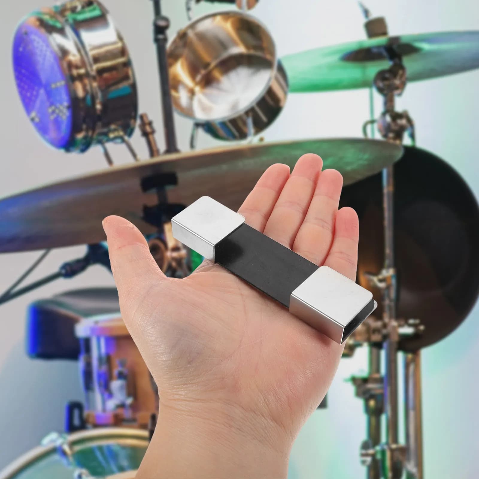 Protezione per Cerchio del Grancassa in Silicone per Batteristi, Controllo del Suono, Smorzamento delle Vibrazioni, Pad per Pratica di Batteria, Uso Silenzioso