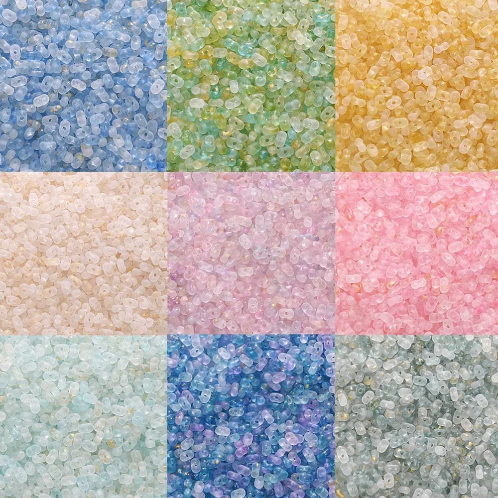 10 grammi/borsa di perline distanziatrici allentate multicolori acriliche a forma di arachidi per braccialetti fai da te, collane, orecchini, accessori per la creazione di gioielli