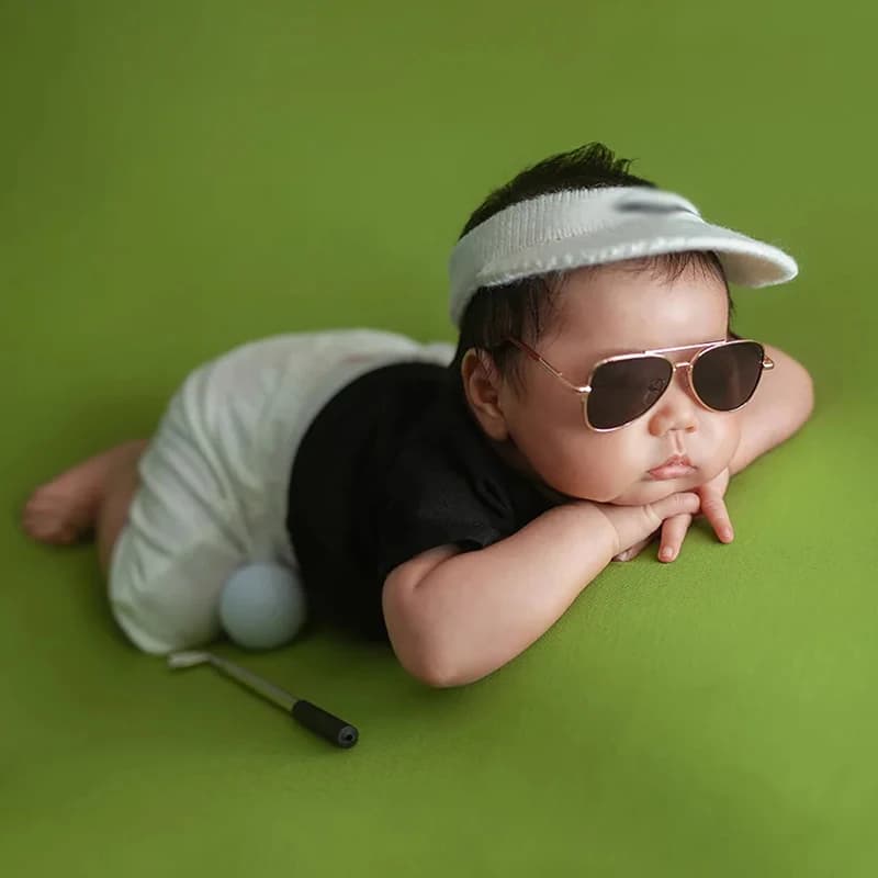 Theme Golf Tips for Photography Newborn Cool Baby Boy Sunglasses Hat Shorts Set Golf Cups Accessories for Kids Photo Service