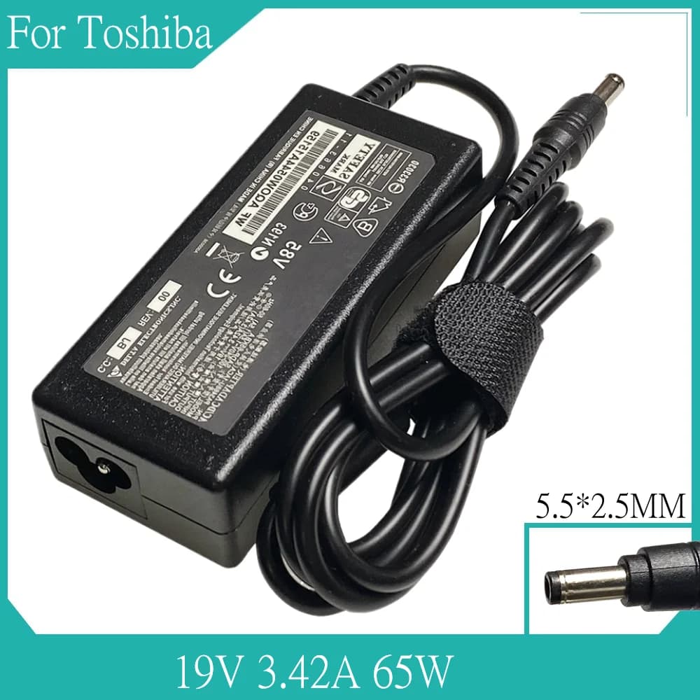 Alimentatore per caricabatterie adattatore ca 65W 19V 3.42A per Laptop Toshiba N193 V85 R33030