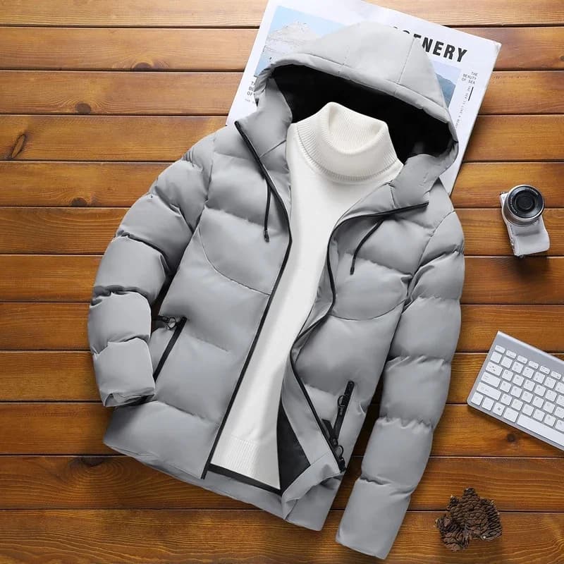 Piumino invernale con cappuccio Parka da uomo Cappotto casual da uomo nuovo Caldo piumino spesso da uomo Cappotto invernale Capispalla Business Hombre