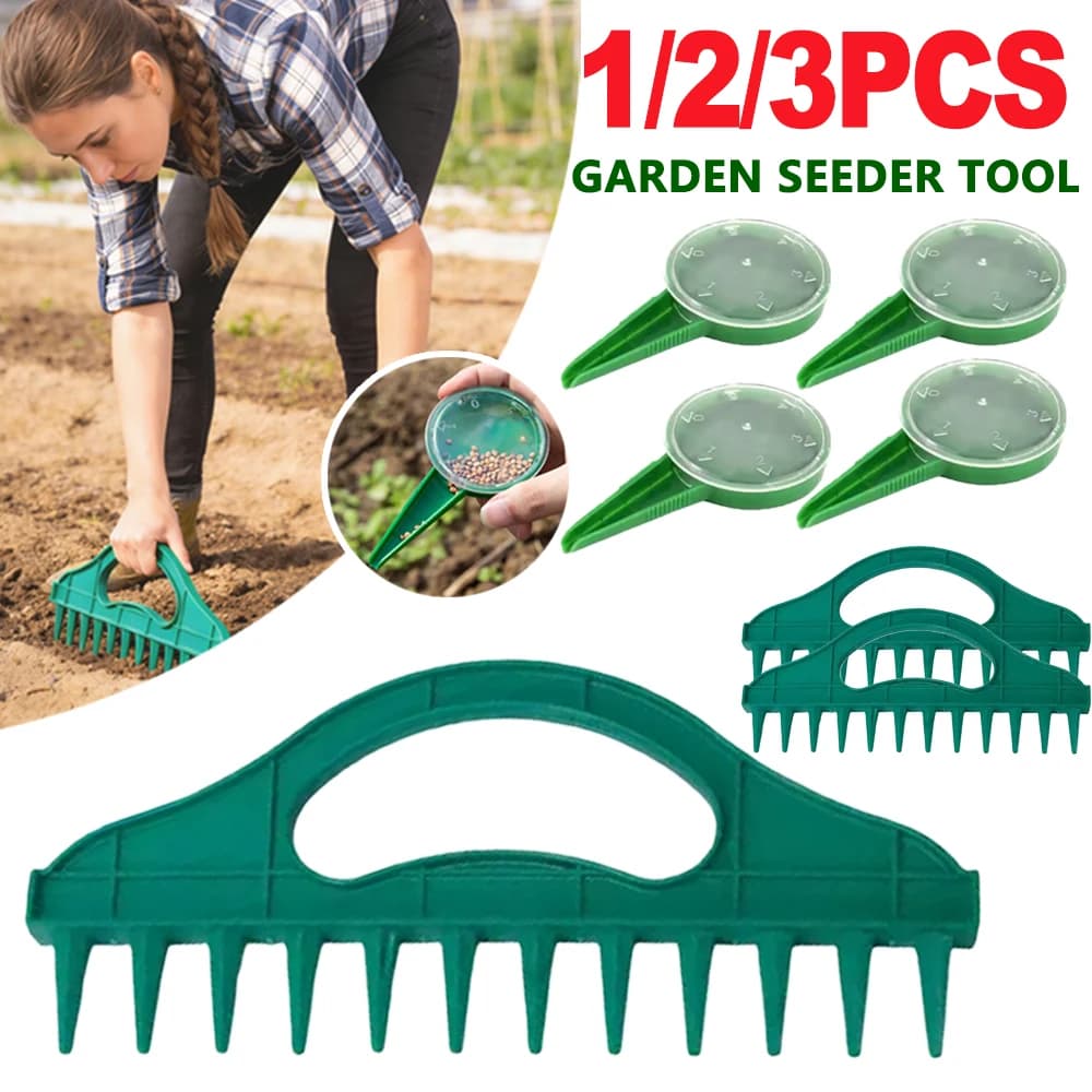 1/2/3 Pieces Seminator Manual 12 Holes and Punching Machine for Land, Portable Seed Tool for Vegetables and Flowers