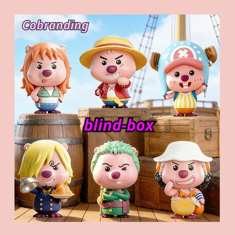 Mar. Nuova Blind Box in Vinile One Piece con Personaggi Anime Originali: Luffy, Zoro, Sanji, Chopper - Charm Originale, Regalo, Bambola Decorativa da Scrivania