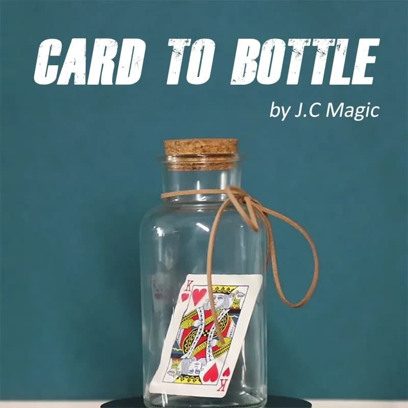 Carta da bottiglia di JC Trucchi magici Carta scelta Aspetto in bottiglia Magia Mago Close Up Sreet Illusioni Espedienti Oggetti di scena per il mentalismo