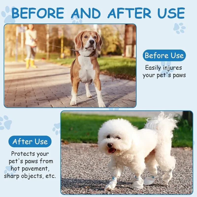 【CHRISTMAS 】Pet Disposable Shoe Covers - Non-Woven, Waterproof, Anti-Slip Warm Dog Booties Disposable Dog Boots & Paw Protectors
